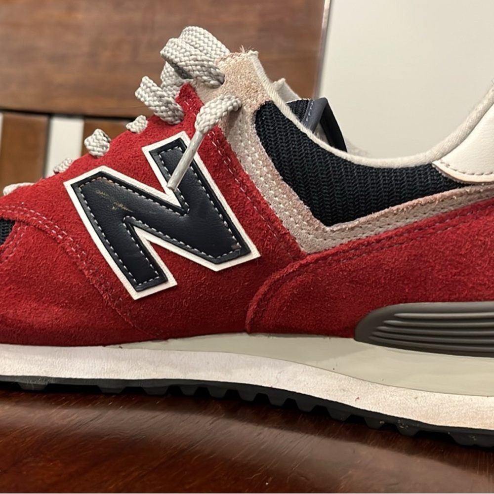 New Balance Red and Black Sneakers